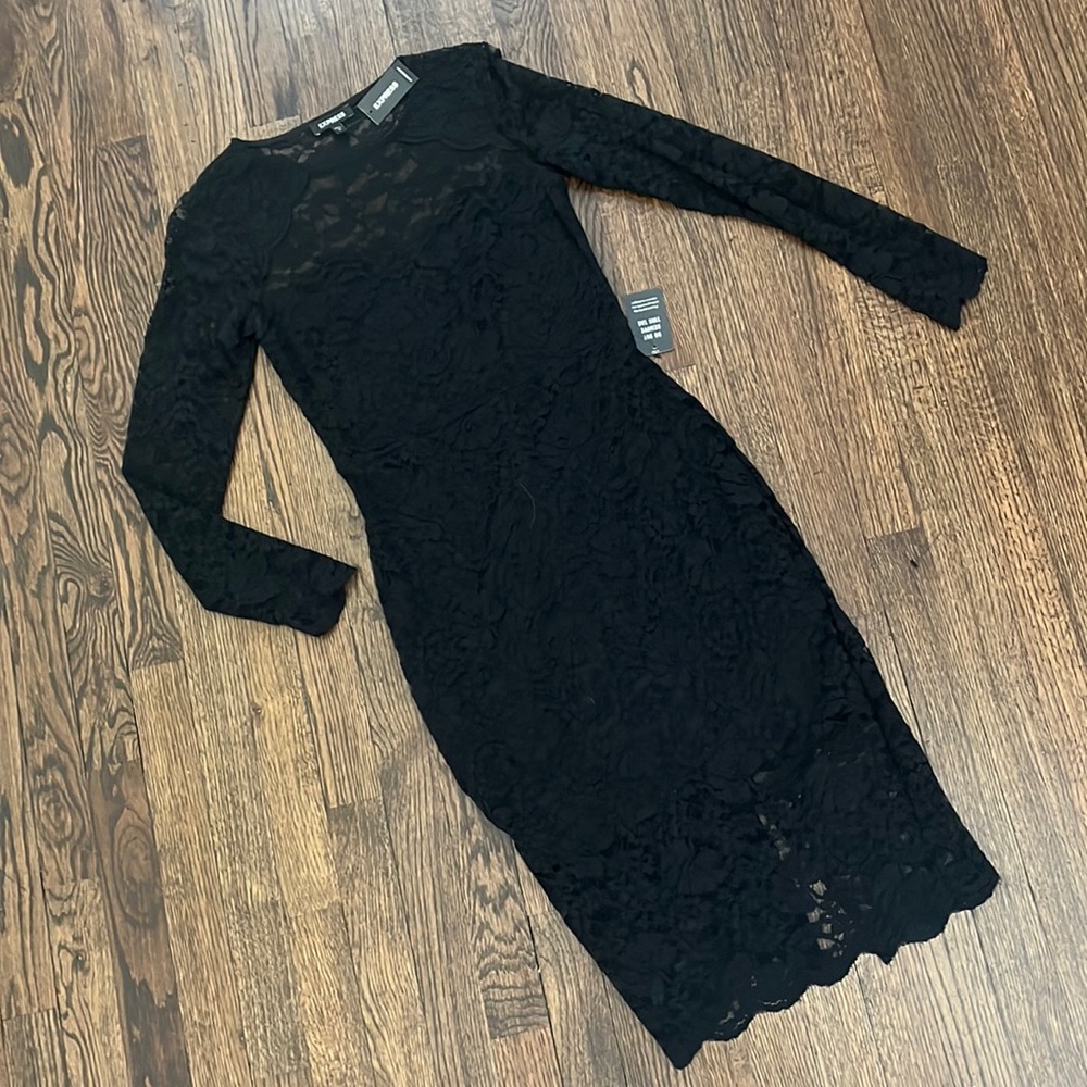 Black Long Sleeve Lace dress